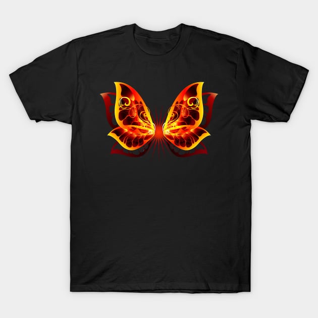 Fire Wings of Butterfly ( Fiery Wings ) T-Shirt by Blackmoon9